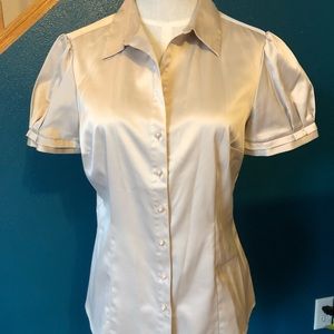 Silky short sleeve blouse
